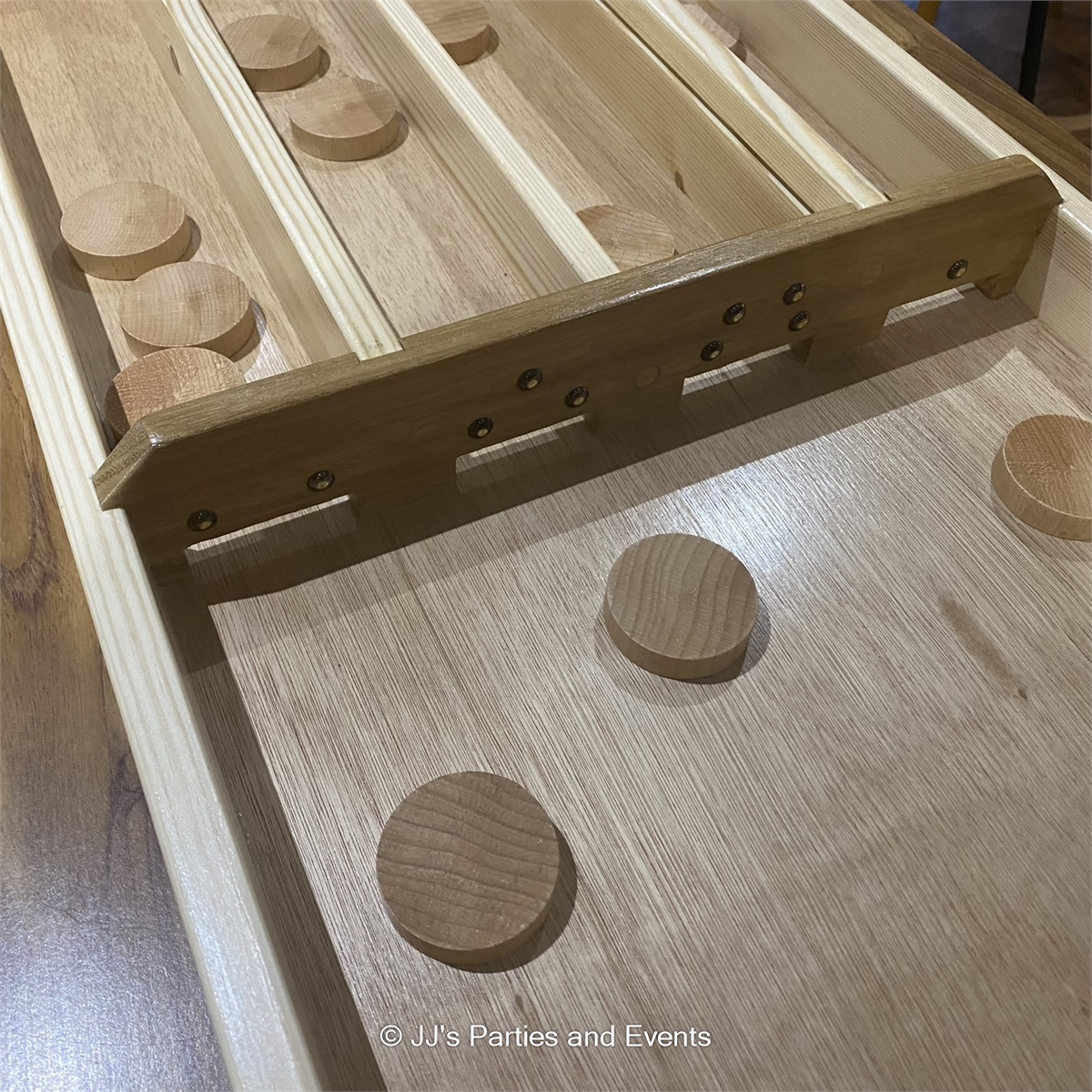 SQUARE ProElite Dutch Shuffleboard - Sjoelbak | Billar Holandés De Madera De Haya | Longitud 200 Cm Y 42 Cm De Ancho | Incluye 30 Discos De Madera De 52 Mm | Juego De Mesa Clásico
